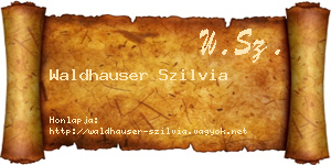 Waldhauser Szilvia névjegykártya